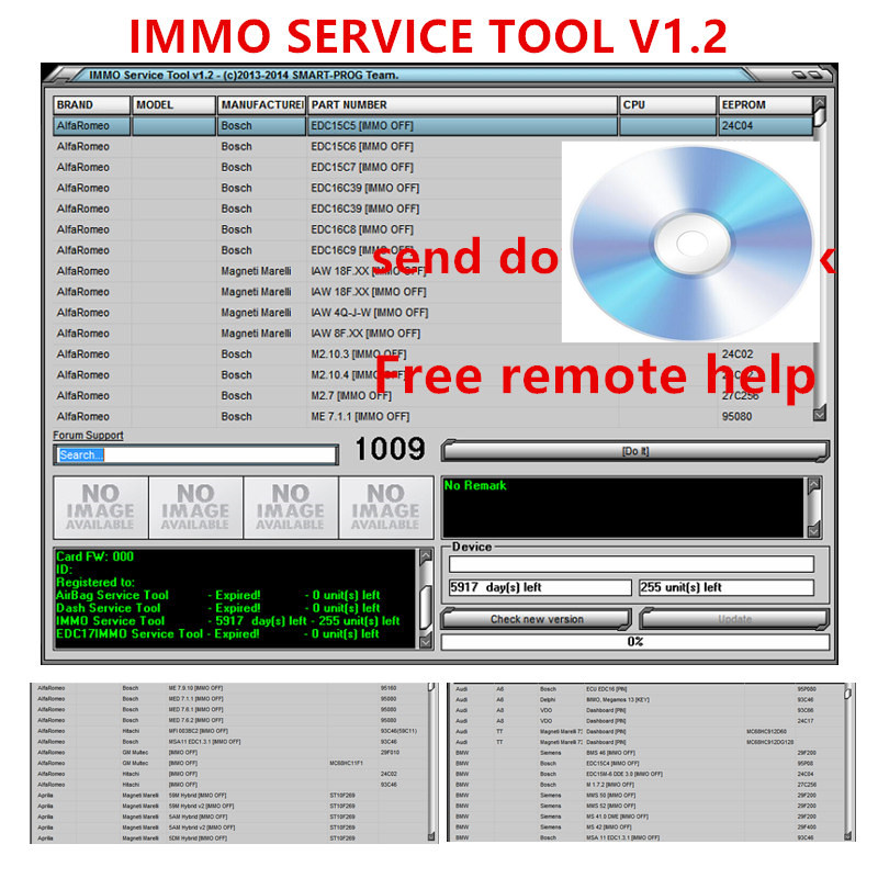 Auto Repair Shop Software - Outil de service IMMO V1.2 :