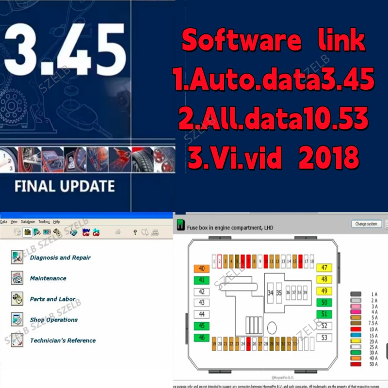 Auto Repair Shop Software - Logiciel de réparation automobile Autodata 3.45+alldata
